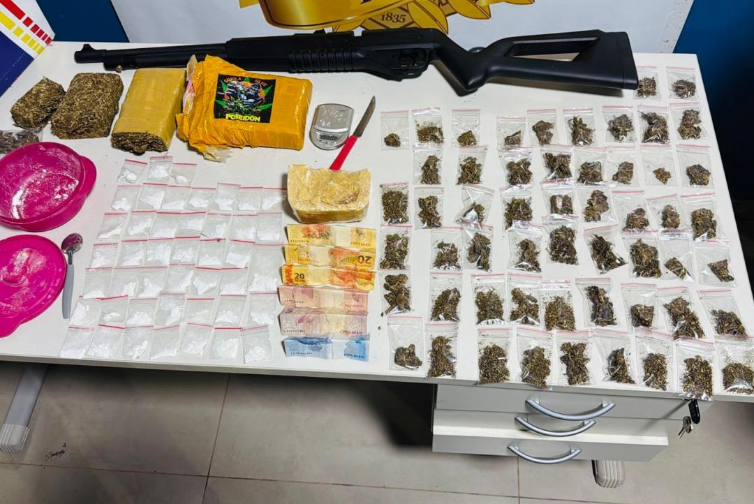 PM “derruba” traficante e apreende muita droga em Alta Floresta 