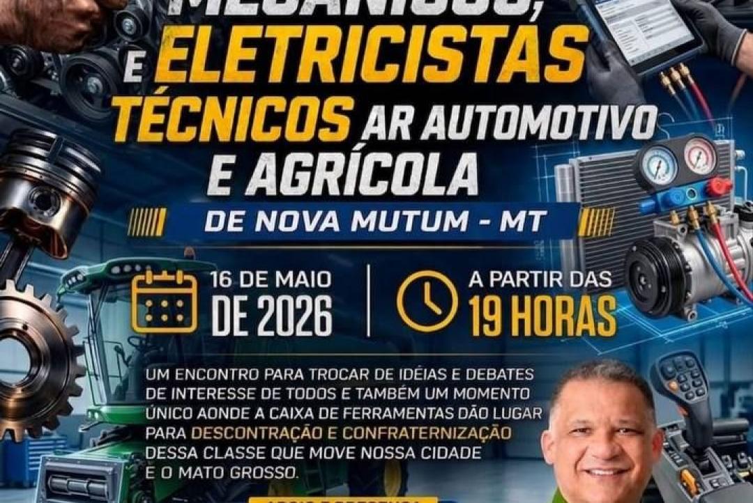 Nova Mutum sediará 1º Encontro de Mecânicos e Técnicos de Ar Automotivo e Agrícola em maio de 2026